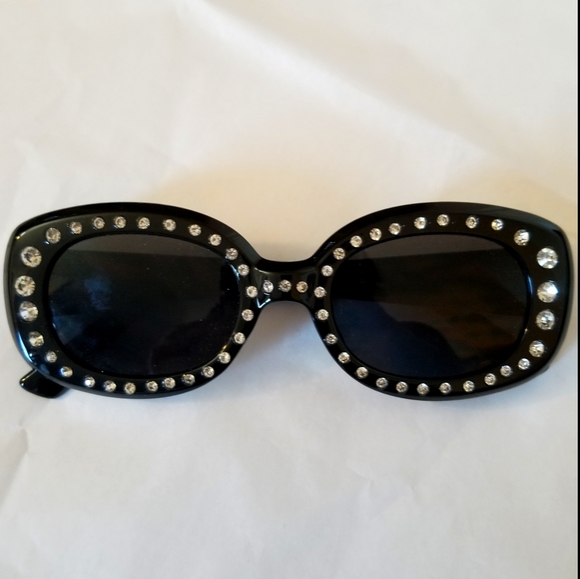 other Accessories - [2 for $10] Black sunglasses with rhinestones